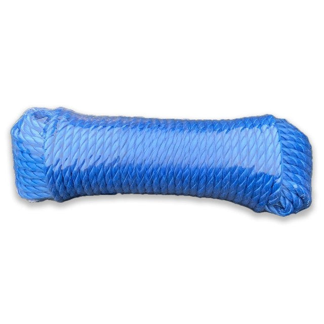 30m Blue Poly Rope Coil – Heavy Duty Utility Rope for Outdoor, DIY, Camping and Commercial Use