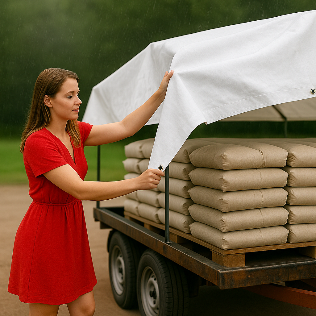 105gsm White Tarpaulin 1