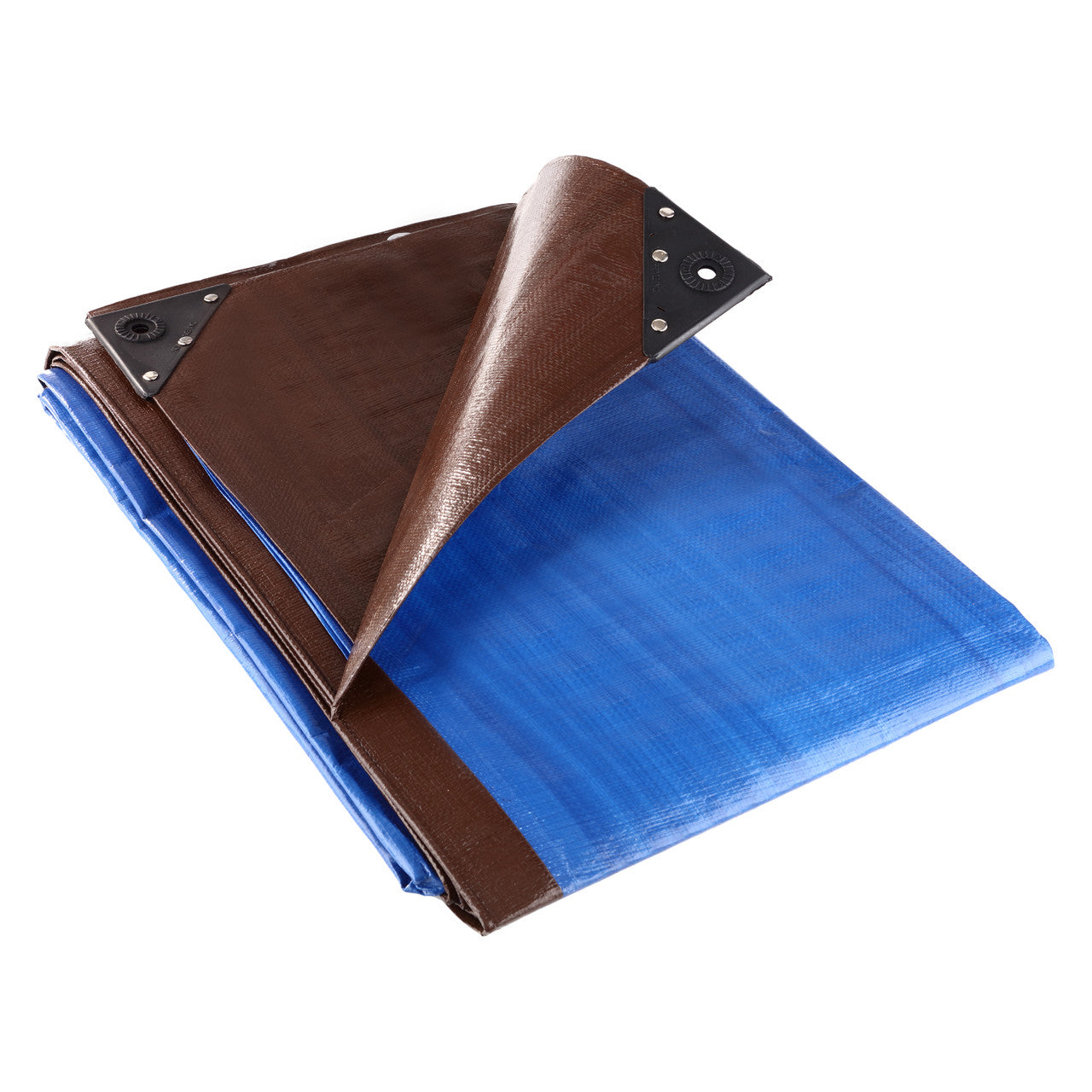 185gsm Brown Blue Tarpaulin