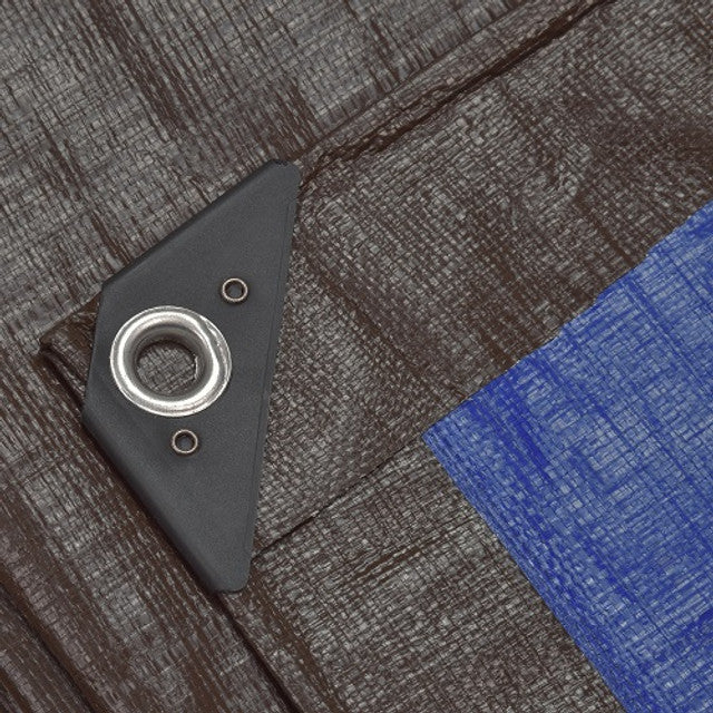 185gsm Brown Blue Tarpaulin