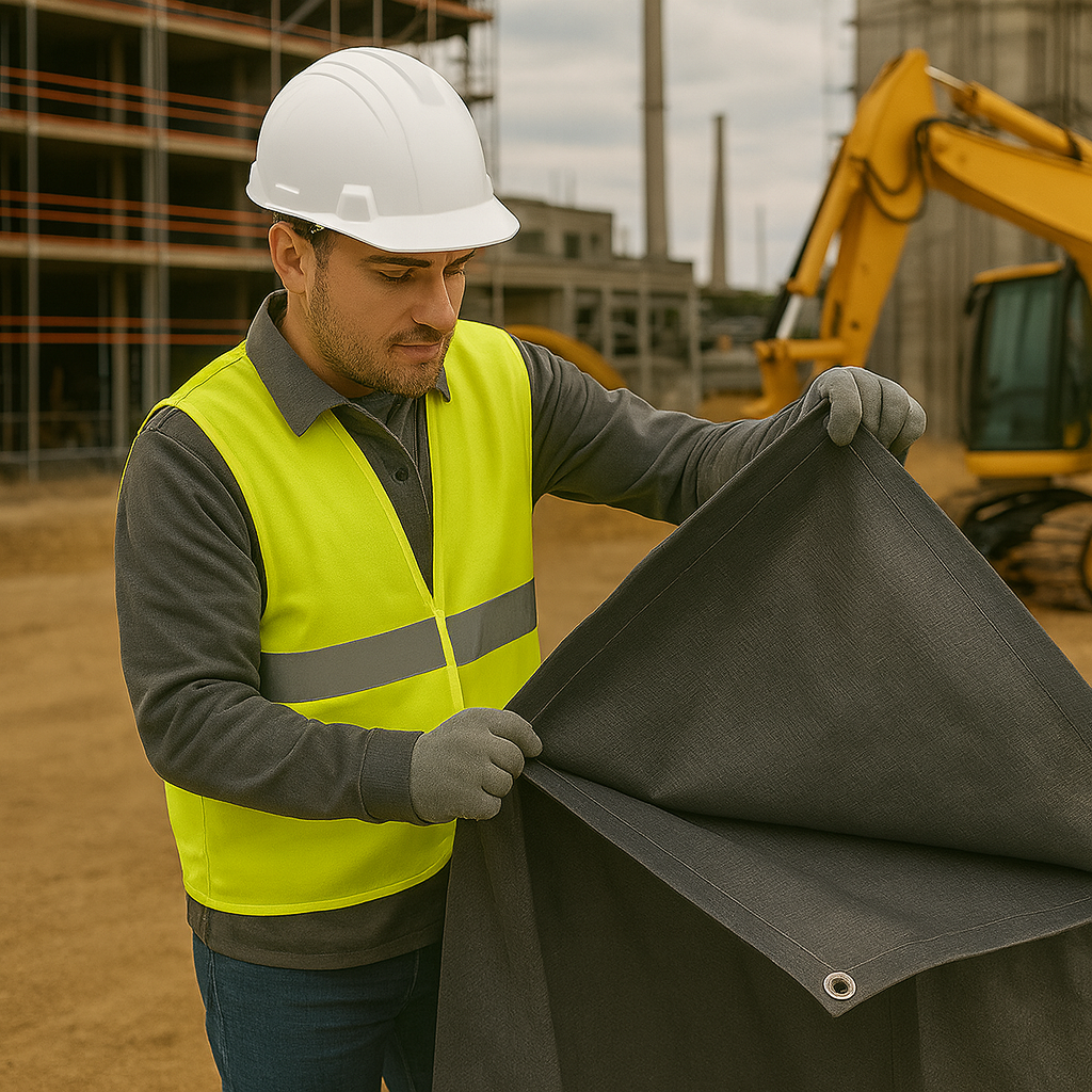 200gsm Grey Polyethylene Tarpaulin – Heavy Duty Waterproof Cover with Reinforced Corners for Outdoor Use