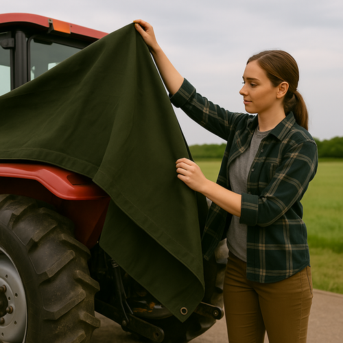 21oz Green Canvas Tarpaulin