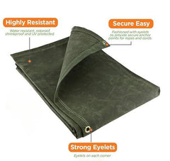 Heavy Weight Canvas Tarpaulins - Dark Green (21OZ)