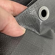 200gsm Grey Polyethylene Tarpaulin – Heavy Duty Waterproof Cover with Reinforced Corners for Outdoor Use