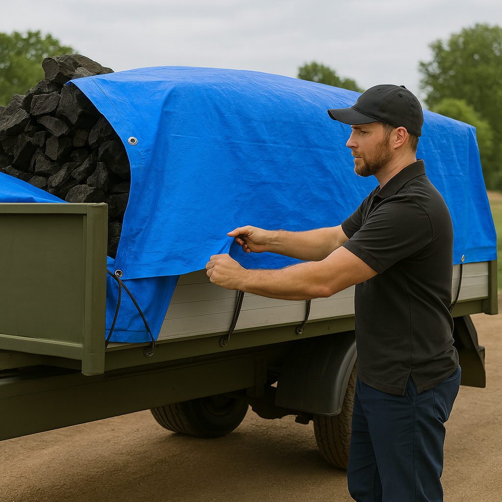 560GSM PVC Tarpaulin – Heavyweight Waterproof Cover for Industrial, Outdoor & Machinery Protection