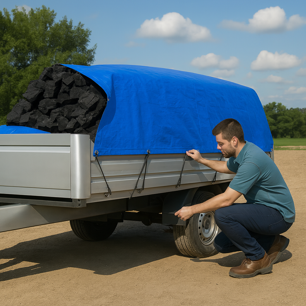 560GSM PVC Tarpaulin – Heavyweight Waterproof Cover for Industrial, Outdoor & Machinery Protection