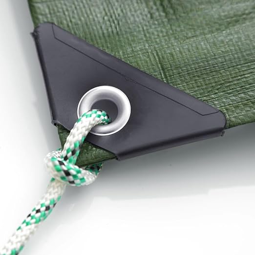 Green 200gsm Waterproof Tarpaulin Sheet – UV Resistant Outdoor Cover