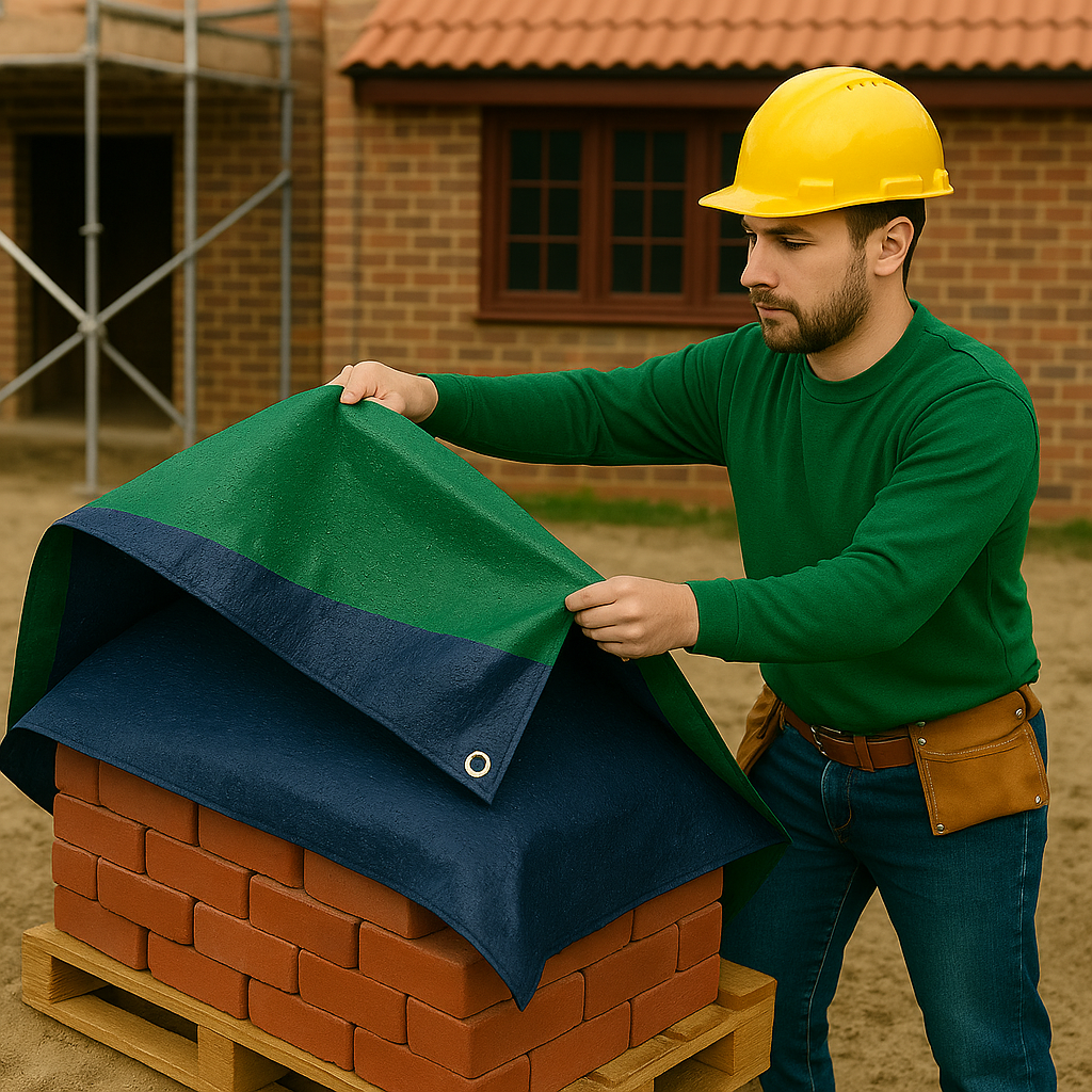 Blue/Green Budget Tarpaulin 70gsm – Lightweight, Waterproof Cover for DIY & Garden Use