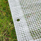 100gsm Transparent Tarpaulin Cover with Eyelets, Waterproof Clear Sheet for Greenhouse, Garden Furniture and Worksite Use