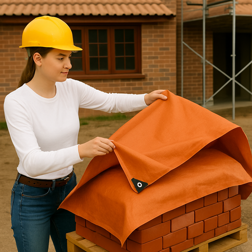 90gsm Orange Tarpaulin