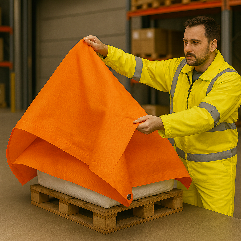 Orange Tarpaulin 90gsm – Heavy Duty, Waterproof Cover for Garden, Camping & DIY Protection
