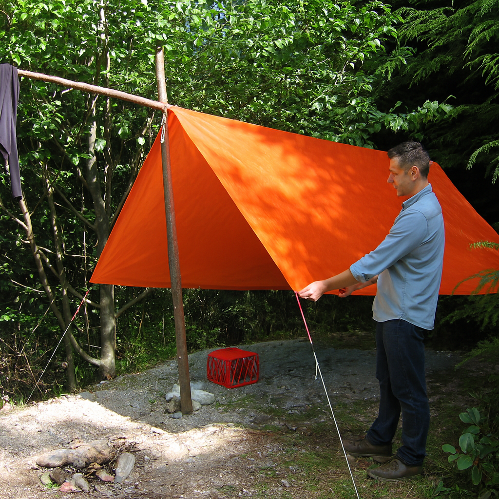 Orange Tarpaulin 90gsm – Heavy Duty, Waterproof Cover for Garden, Camping & DIY Protection