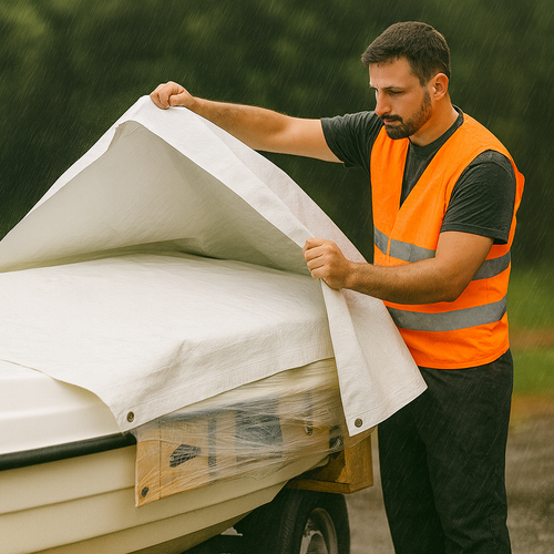 White Tarpaulin 90gsm – Lightweight, Waterproof Multi-Use Cover for Indoor & Outdoor Protection