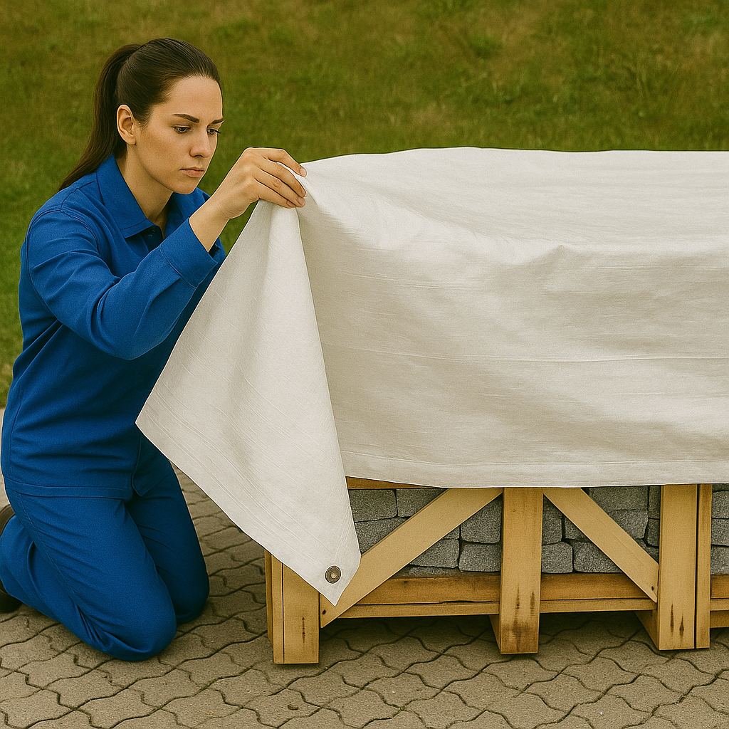 White Tarpaulin 90gsm – Lightweight, Waterproof Multi-Use Cover for Indoor & Outdoor Protection