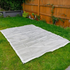 100gsm Transparent Tarpaulin Cover with Eyelets, Waterproof Clear Sheet for Greenhouse, Garden Furniture and Worksite Use