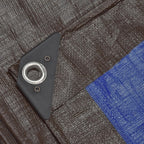 185gsm Brown & Blue Polyethylene Tarpaulin – Waterproof Heavy Duty Cover for Roofing, Camping & Outdoor Use