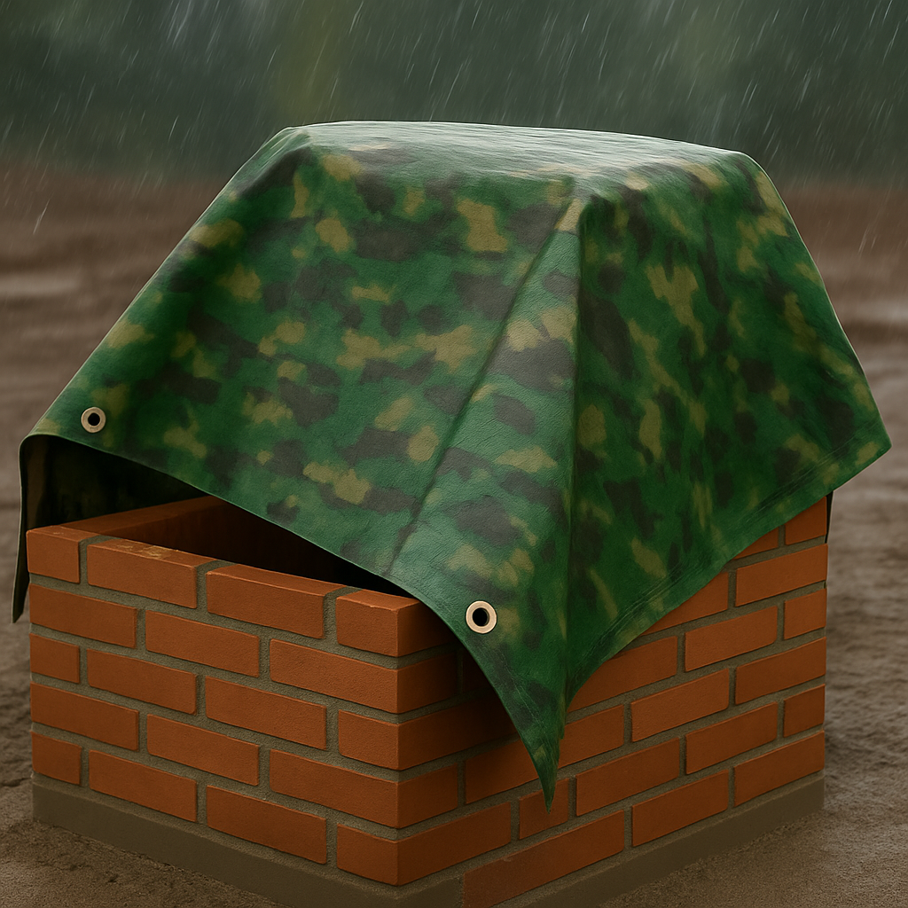 80gsm Lightweight Tarpaulin – Waterproof Ground Cover with HDPE Weave and Aluminium Eyelets