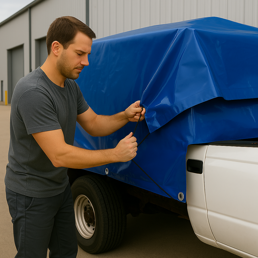 Heavy-Duty Blue Tarpaulin 190GSM – Waterproof, UV-Resistant PE Sheet for Camping, DIY & Outdoor Use