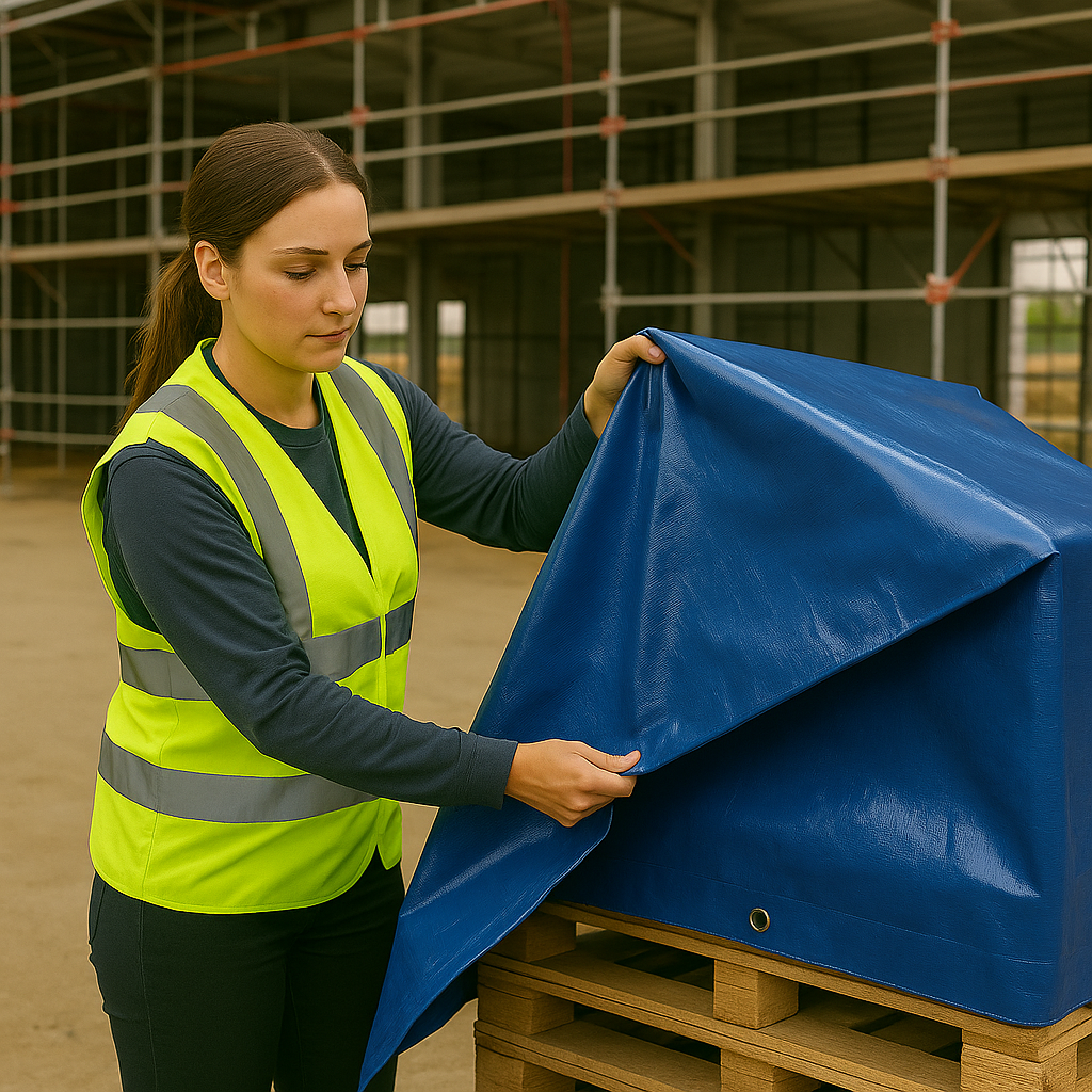 Heavy-Duty Blue Tarpaulin 190GSM – Waterproof, UV-Resistant PE Sheet for Camping, DIY & Outdoor Use