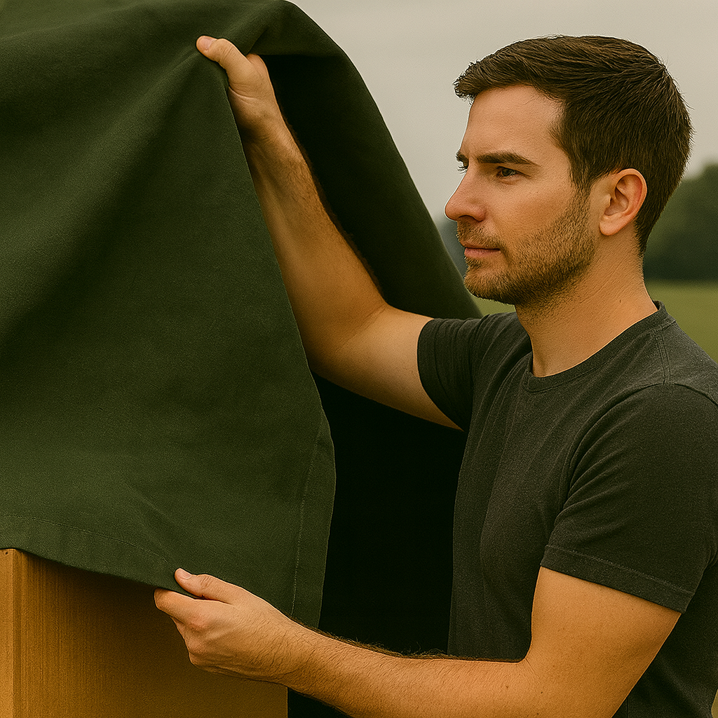 Military Green Heavy Duty Canvas Tarpaulin 21oz – Breathable, Water-Resistant Cover