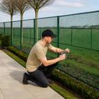 110gsm Green HDPE Wind Barrier Mesh with 50% Shade & 40% Airflow Reduction – UV Stabilised with 5cm Eyelets