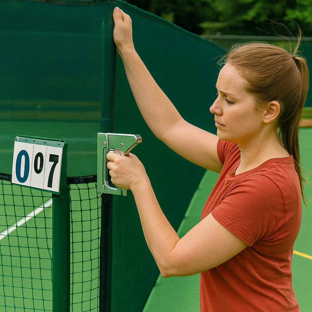 110gsm Green HDPE Wind Barrier Mesh with 50% Shade & 40% Airflow Reduction – UV Stabilised with 5cm Eyelets