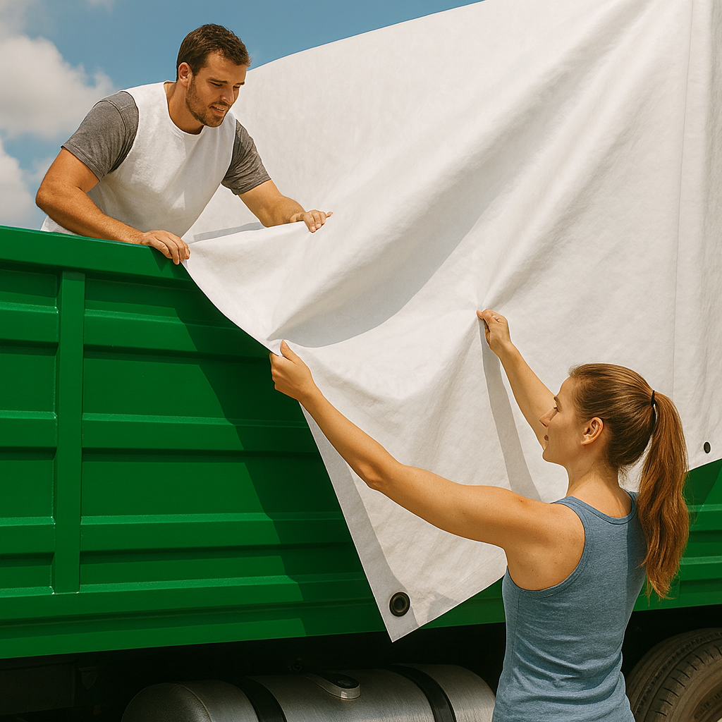 White Polyethylene Tarpaulin 105gsm – Waterproof Cover with UV & Tear Resistance for Outdoor Use