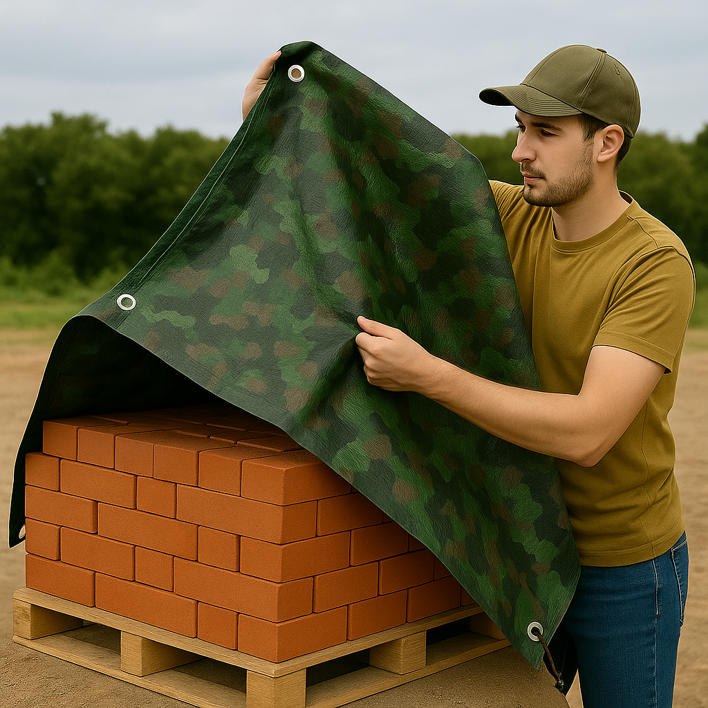Green Camouflage Tarp 95gsm – Waterproof Polyethylene Cover for Outdoor, Camping & Gardening