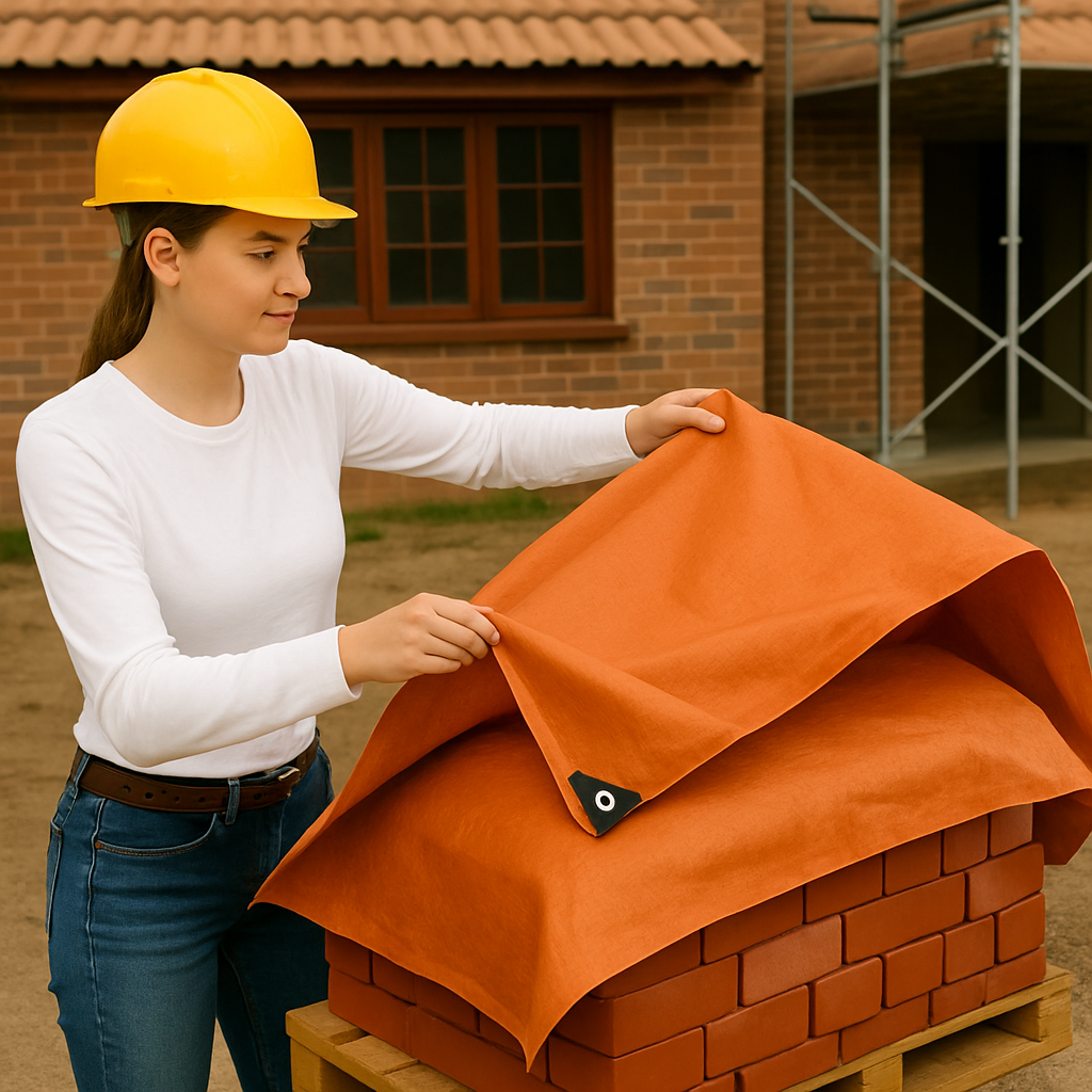 Orange Tarpaulin 90gsm – Heavy Duty, Waterproof Cover for Garden, Camping & DIY Protection