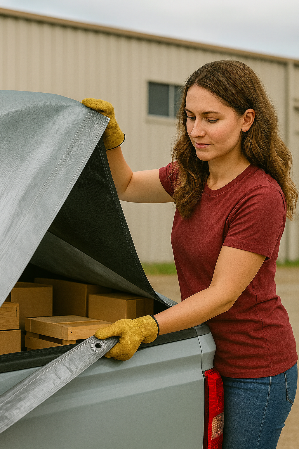 270gsm Black & Silver Heavy Duty Tarpaulin with Reinforced Corners and Eyelets for Roofing, Boats and Outdoor Use