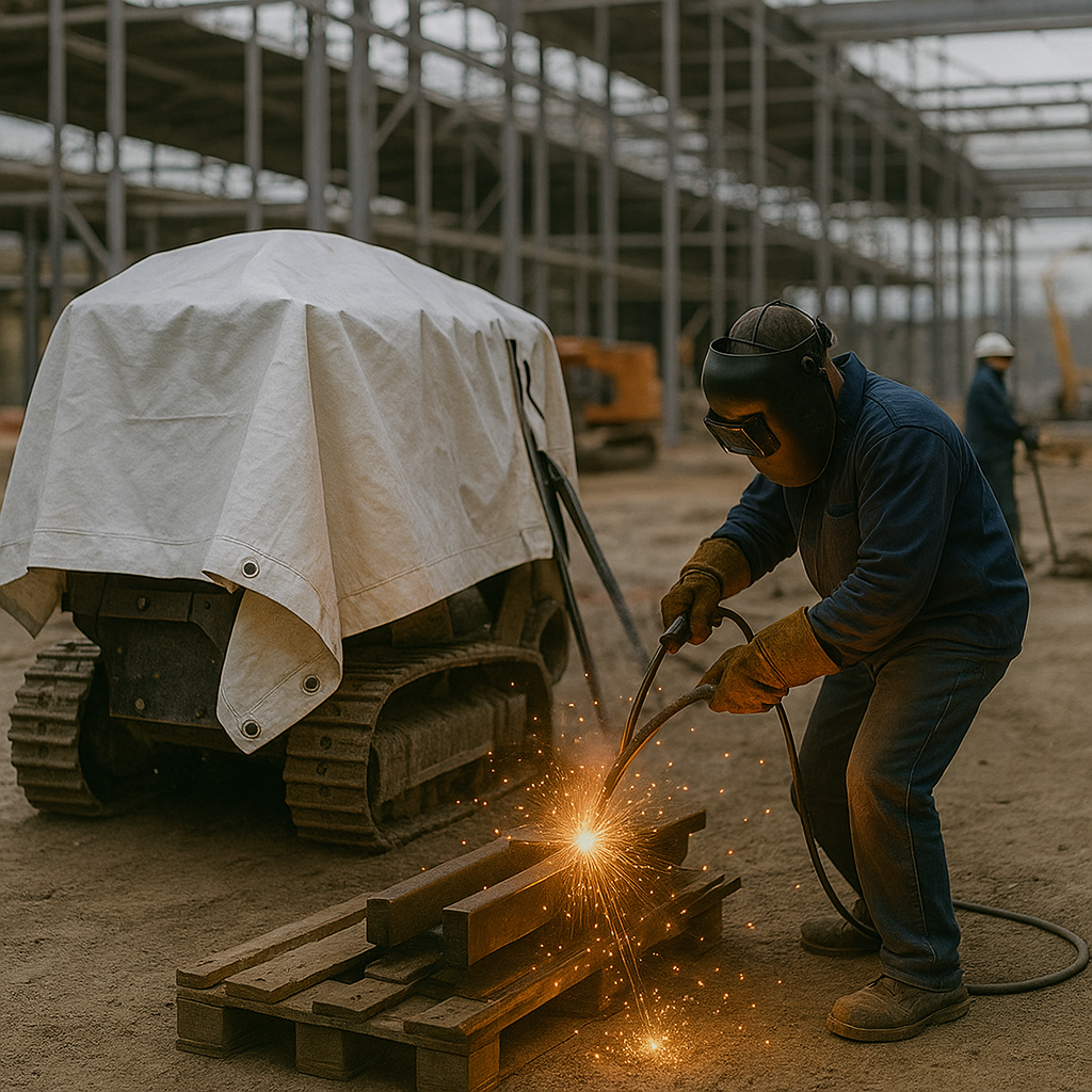 White Flame Retardant Tarpaulin 200gsm – Waterproof Heavy Duty Cover for Construction & Market Use