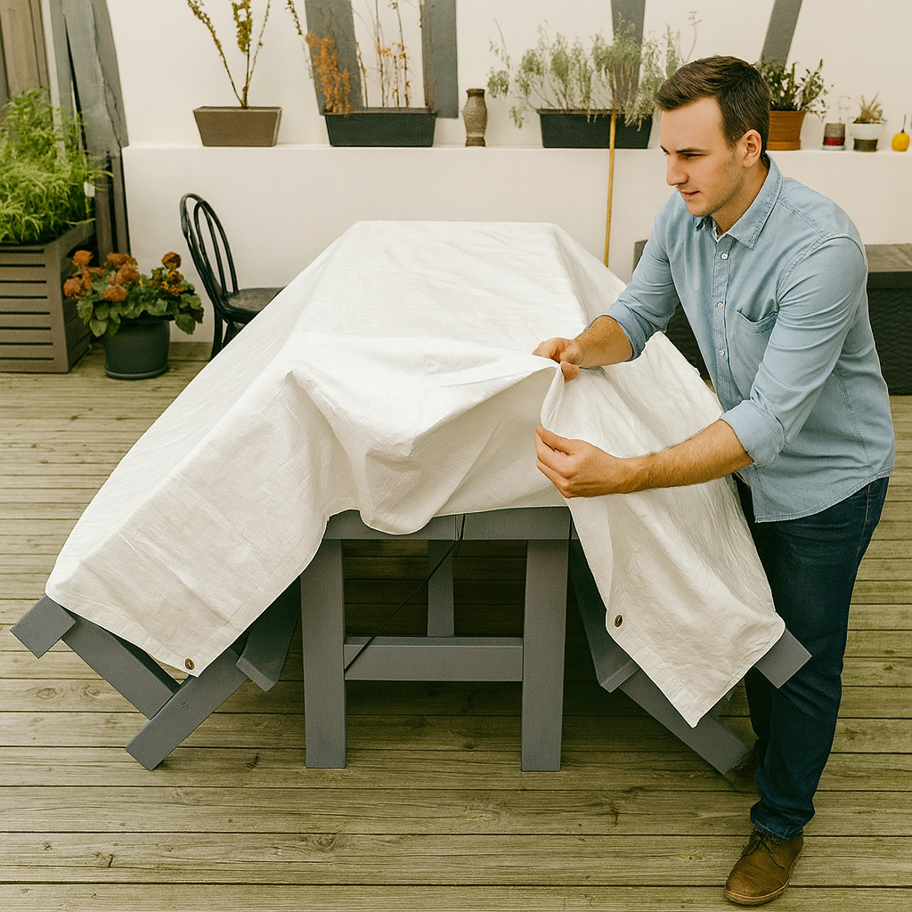 White Tarpaulin 90gsm – Lightweight, Waterproof Multi-Use Cover for Indoor & Outdoor Protection