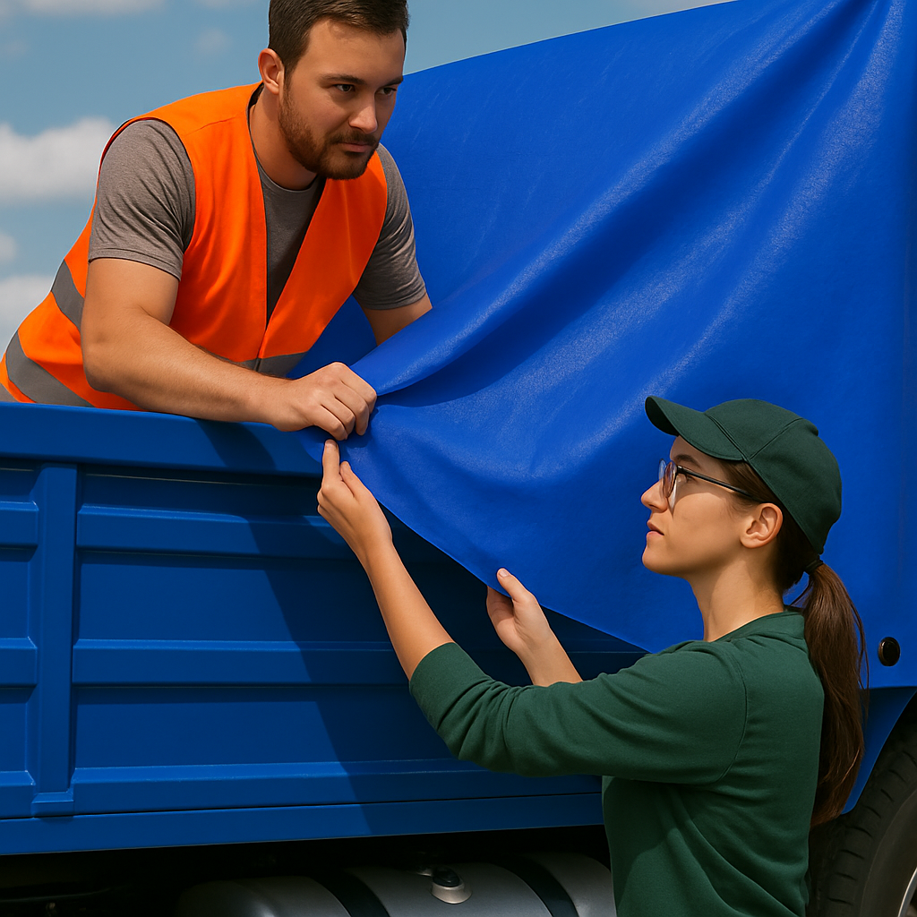 200gsm Blue Polyethylene Tarpaulin – Waterproof Cover for Boats, Decks & Outdoor Marine Protection