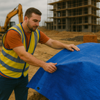 200gsm Blue Polyethylene Tarpaulin – Waterproof Cover for Boats, Decks & Outdoor Marine Protection