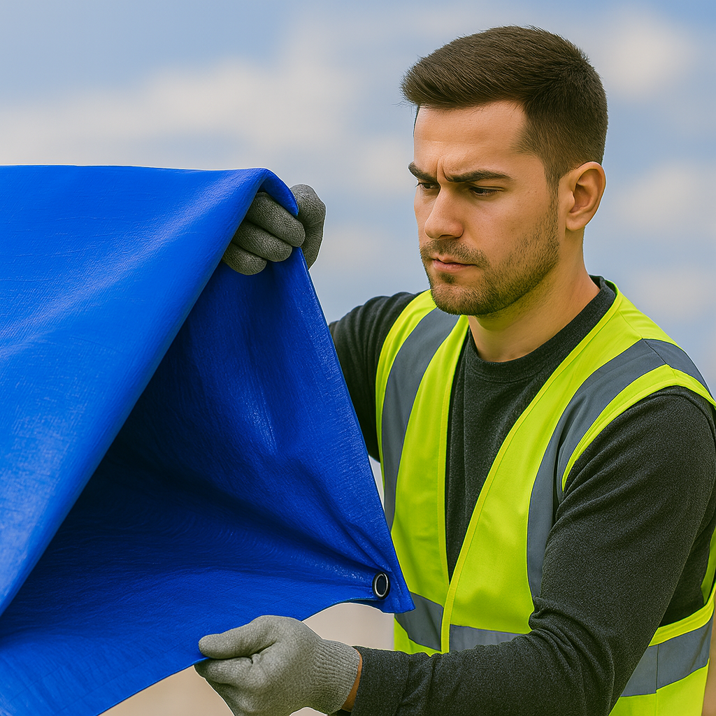 200gsm Blue Polyethylene Tarpaulin – Waterproof Cover for Boats, Decks & Outdoor Marine Protection