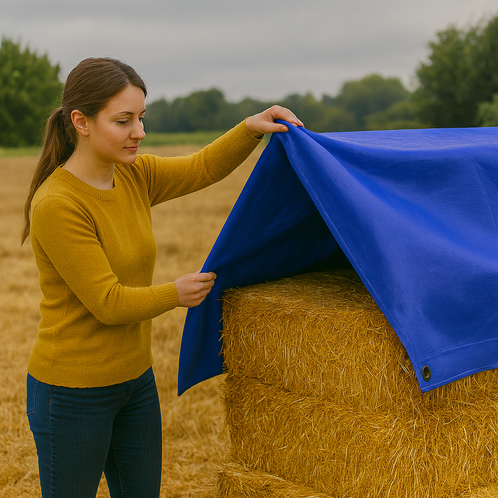 200gsm Blue Polyethylene Tarpaulin – Waterproof Cover for Boats, Decks & Outdoor Marine Protection