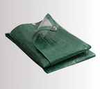 140gsm Green Silver Reversible Tarpaulin Cover with Eyelets and Reinforced Edges for Outdoor, Farming and Camping Use