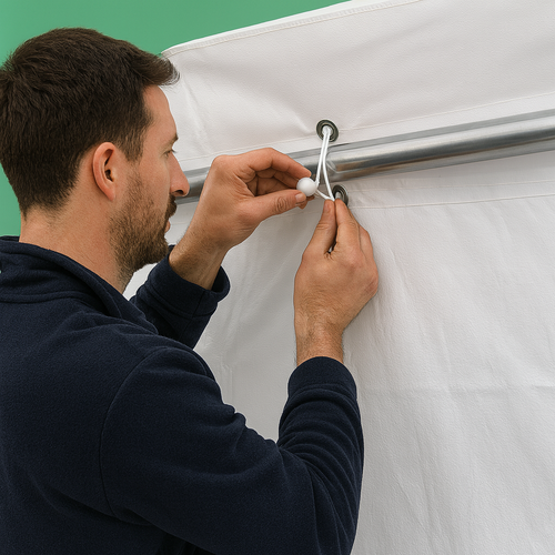 White Ball Bungees 30cm – Heavy Duty 25mm Fasteners for Tarpaulins, Camping & Industrial Use