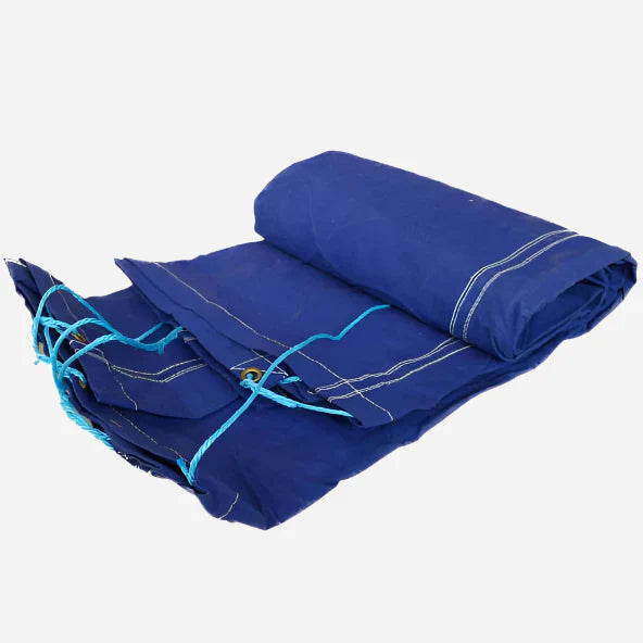 Blue 14oz Cotton Canvas Tarpaulin – Breathable Water Repellent Cover for Machinery, Transport & Outdoor Use