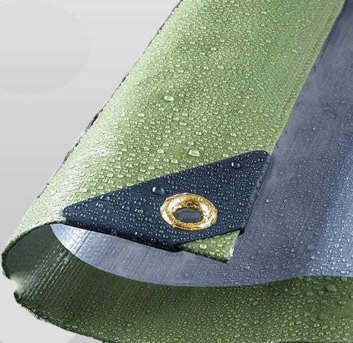 Ultra-Durable Green/Silver Tarpaulins - 270gsm Heavy Duty Waterproof Ground Cover