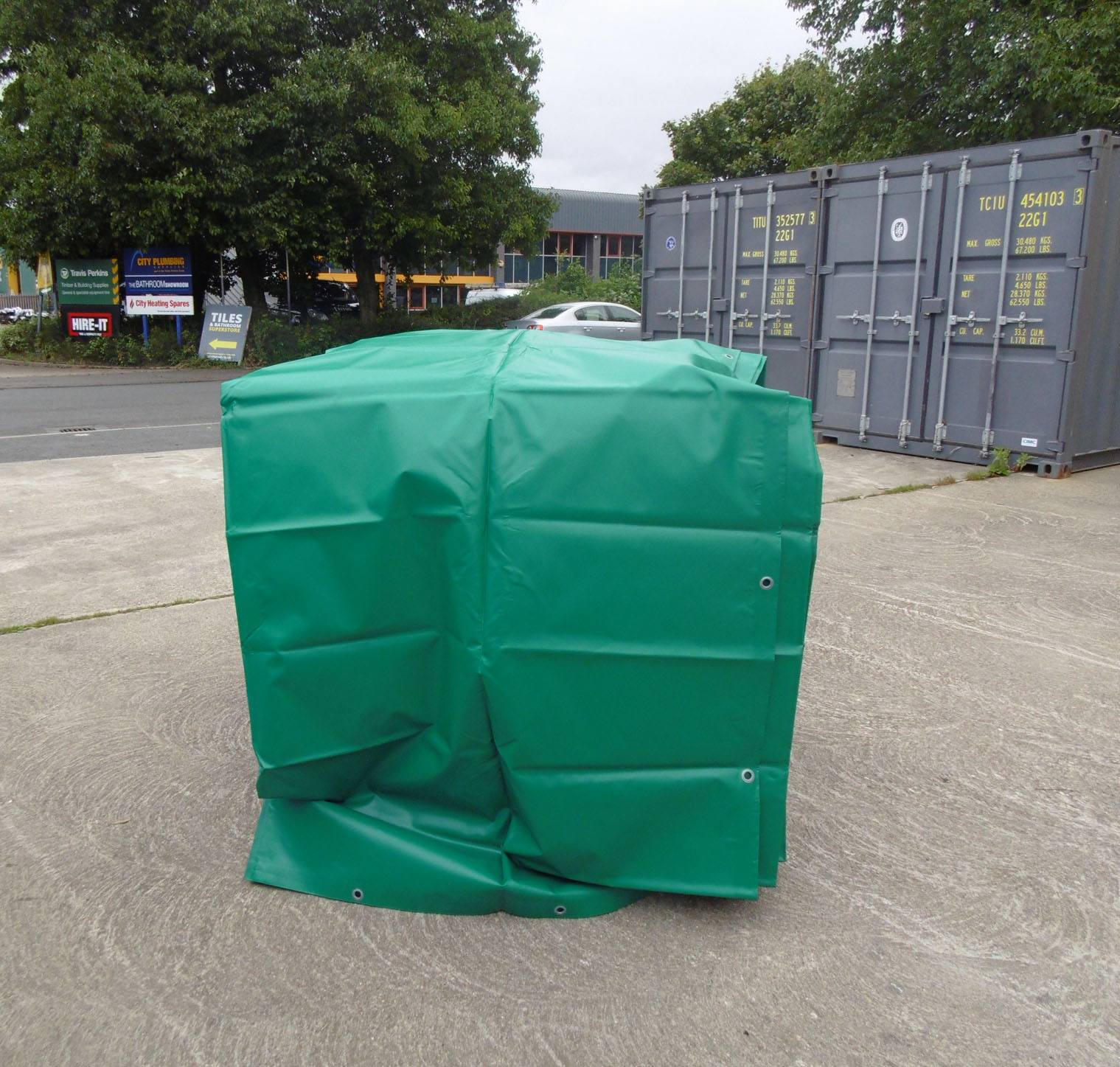 Dark Slate Gray Super Heavy Duty PVC Green Tarpaulin 570g/m2